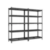 Breebe Set Of 2 - 5-tier Storage Shelves (18"d X 36"w X 72"h) - Ink Black In Black