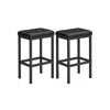 Breebe Set Of 2 Black Bar Stools With Cushion