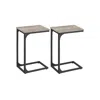 Breebe Set Of 2 C-shaped End Table