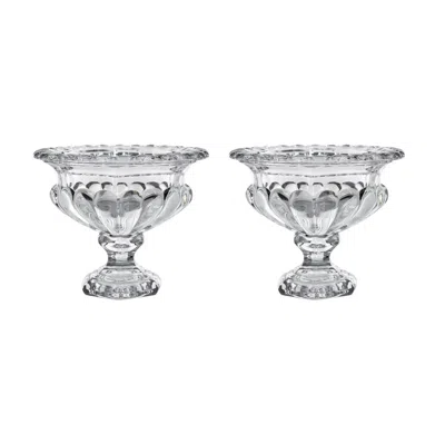 Breebe Set Of 2 D 7.7 X 6.3" Omari Crystal Display Bowl In White