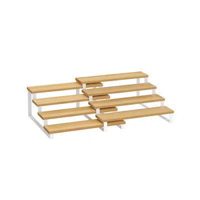 Breebe Set Of 2 Engineered Wood Perfume Organizer Stand In Brown