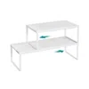 Breebe Set Of 2 Expandable Kitchen Countertop Shelves In White