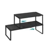 Breebe Set Of 2 Expandable Kitchen Countertop Shelves In Black