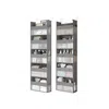 Breebe Set Of 2 Hanging Door Organizers With 5 Large Pockets In Gray