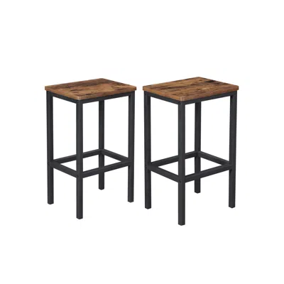 Breebe Set Of 2 Industrial Bar Stools