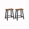 BREEBE SET OF 2 INDUSTRIAL BAR STOOLS WITH FOOTREST