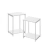 Breebe Set Of 2 Industrial White End Tables
