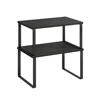 Breebe Set Of 2 Kitchen Counter Shelves Ink Black And Ebony Black