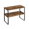 Breebe Set Of 2 Kitchen Counter Shelves Ink Black And Rustic Brown