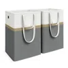 Breebe Set Of 2 Laundry Hampers, Foldable Laundry Baskets, 29 Gal. Laundry Bag With Short And Long Handles,