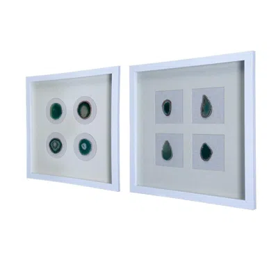 Breebe Set Of 2 Shadow Box Wall Decor 15.7 X 15.7 Inch In Green