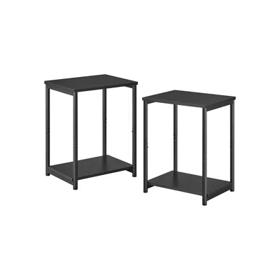 Breebe Set Of 2 Side Table With Storage Shelf