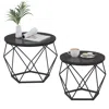 Breebe Set Of 2 Small Coffee Table Black