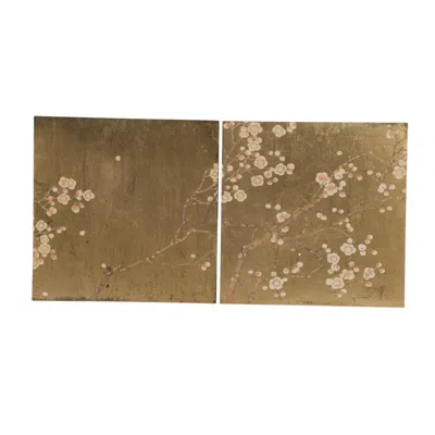Breebe Set Of 2 Square Wall Art Décor 23.8 Inch Modern Home Decor In Neutral