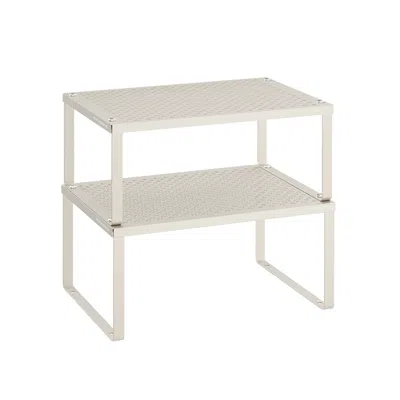Breebe Set Of 2 Stackable And Expandable Spice Racks Oatmeal Beige