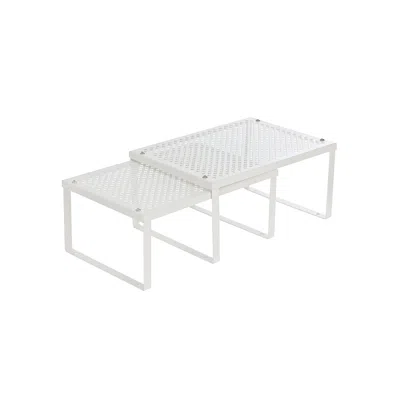 Breebe Set Of 2 Stackable And Expandable Spice Racks Oatmeal Beige
