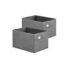 Breebe Set Of 2 Storage Baskets With Double Handles Dove Gray