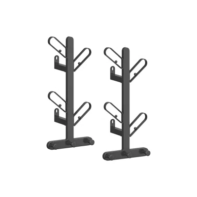 Breebe Set Of 2 Wall-mounted Coat Racksh-look Racks With 14 Hooks, Ball Tips In Black