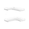 Breebe Set Of 2 Wall-mounted Corner Shelves Cloud White