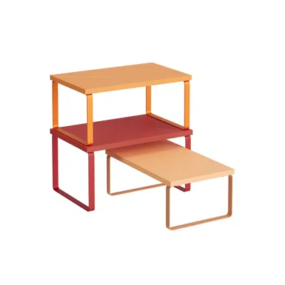 Breebe Set Of 3 Kitchen Counter Shelves In Multi