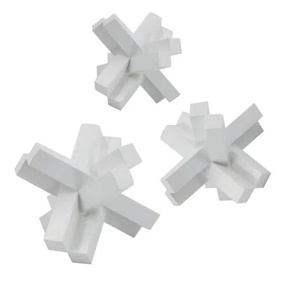 Breebe Set Of 3 Table Top Decoration In White
