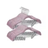 Breebe Set Of 30 Velvet Hangers With Clips Pale Purple