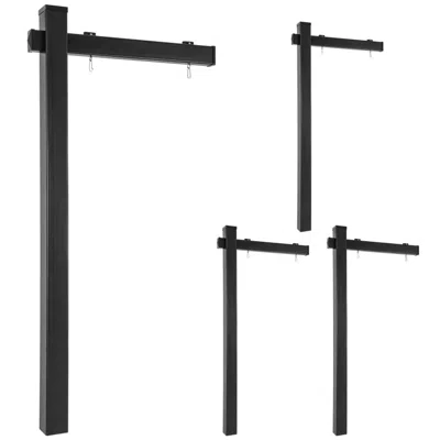 Breebe Set Of 4 6 Feet Vinyl Upvc Real Estate Realtor Yard Sign Post In Black