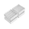 Breebe Set Of 4 Closet Organizers For Underwear, 80 Cells In White