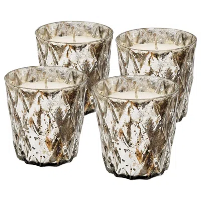 Breebe Set Of 4 Scented Soy Wax Candles Home Decor Accent In Brown
