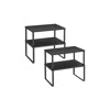 Breebe Set Of 4 Stackable And Expandable Spice Racks Ink Black