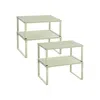 Breebe Set Of 4 Stackable And Expandable Spice Racks Laurel Green