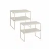 Breebe Set Of 4 Stackable Metal Spice Racks Oatmeal Beige