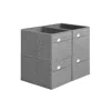 Breebe Set Of 4 Storage Baskets With Double Handles Dove Gray
