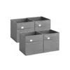 Breebe Set Of 4 Storage Cubes With Double Handles Dove Gray S