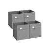 Breebe Set Of 4 Storage Cubes With Double Handles Dove Gray S