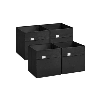 Breebe Set Of 4 Storage Cubes With Double Handles Ink Black L