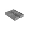 Breebe Set Of 4 Wardrobe Clothes Organizer With 6 Grids Dove Gray
