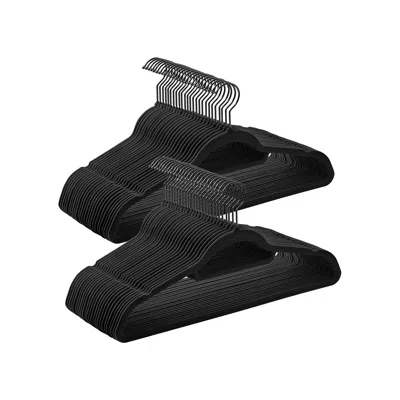Breebe Set Of 50 Clothes Hanger With Black Swivel Hook