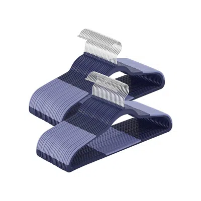 Breebe Set Of 50 Clothes Hangers Dark Blue Ash And Light Blue Ash
