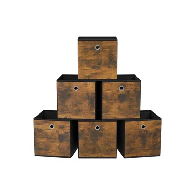 Breebe Set Of 6 Storage Bins With Handles