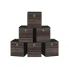 Breebe Set Of 6 Storage Cubes 10.2 X 10.2 X 11 Inches Chestnut Brown