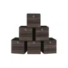 Breebe Set Of 6 Storage Cubes 13 X 13 X 13 Inches Chestnut Brown