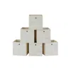 Breebe Set Of 6 Storage Cubes 13 X 13 X 13 Inches Vintage White