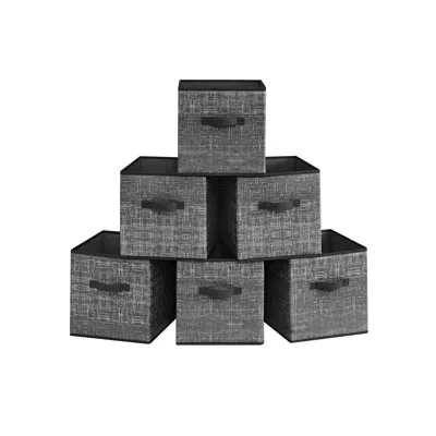 Breebe Set Of 6 Storage Cubes Black