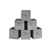 Breebe Set Of 6 Storage Cubes Gray