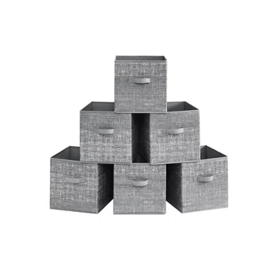 Breebe Set Of 6 Storage Cubes Gray