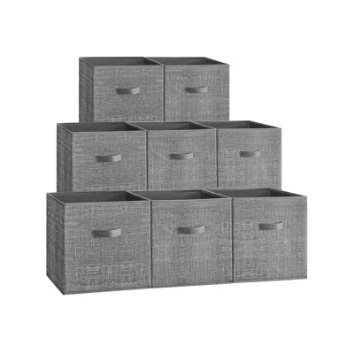 Breebe Set Of 8 Storage Cubes L Cattail Gray