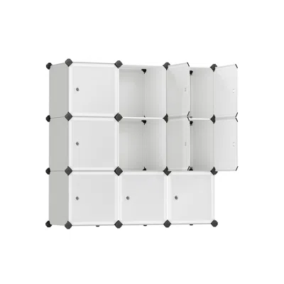 Breebe Set Of 9 Plastic Cubes In White