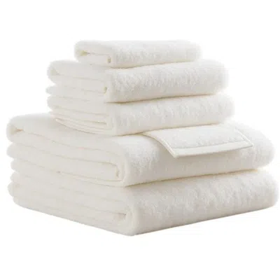 Breebe Set Of Six Ivory Cotton Quick Dry Terry Cloth Towels