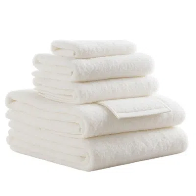 Breebe Set Of Six White Cotton Quick Dry Terry Cloth Towels